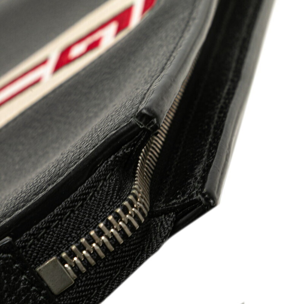 Gucci Web Stripe Clutch Bag Shoulder Black Leather - Picture 5 of 9